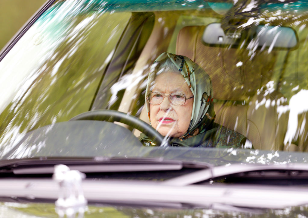 Queen Elizabeth II drives to the Royal Windsor Horse Show, 2017