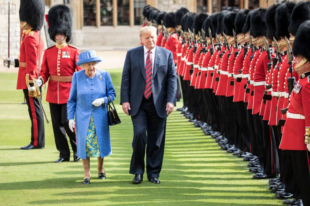 Queen Elizabeth and Donald Trump