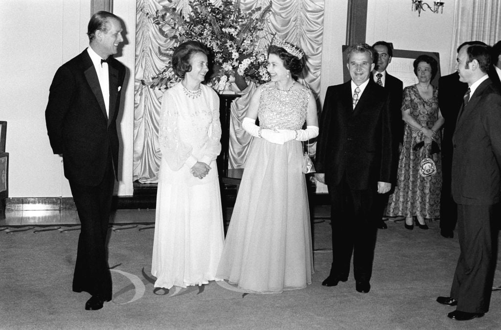 Queen Elizabeth and Nicolae Ceausescu 