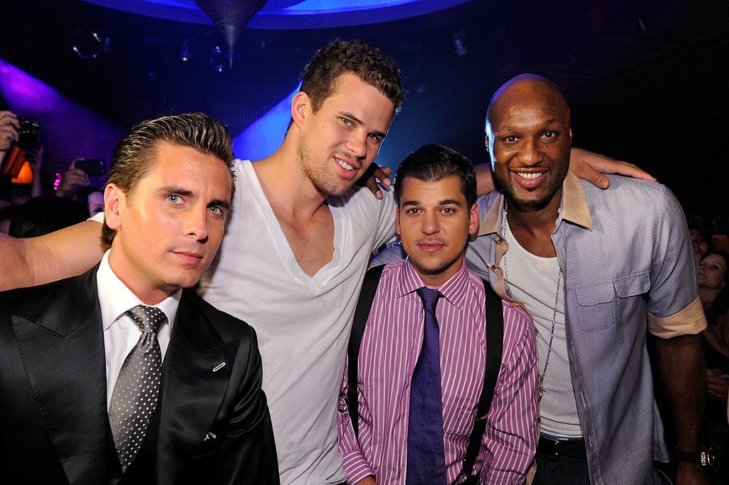 Scott Disick, Kris Humphries, and Lamar Odom with Robert Kardashian