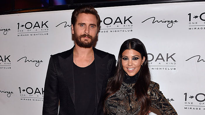 Scott Disick and Kourtney Kardashian at a club
