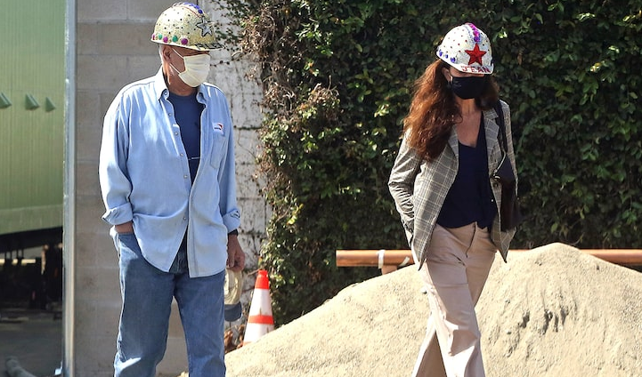 Alex and Jean Trebek at the construction site for Hope Central