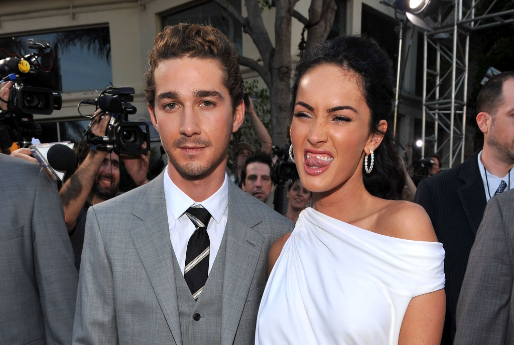 Actor Shia LaBeouf and actress Megan Fox arrive on the red carpet of the 2009 