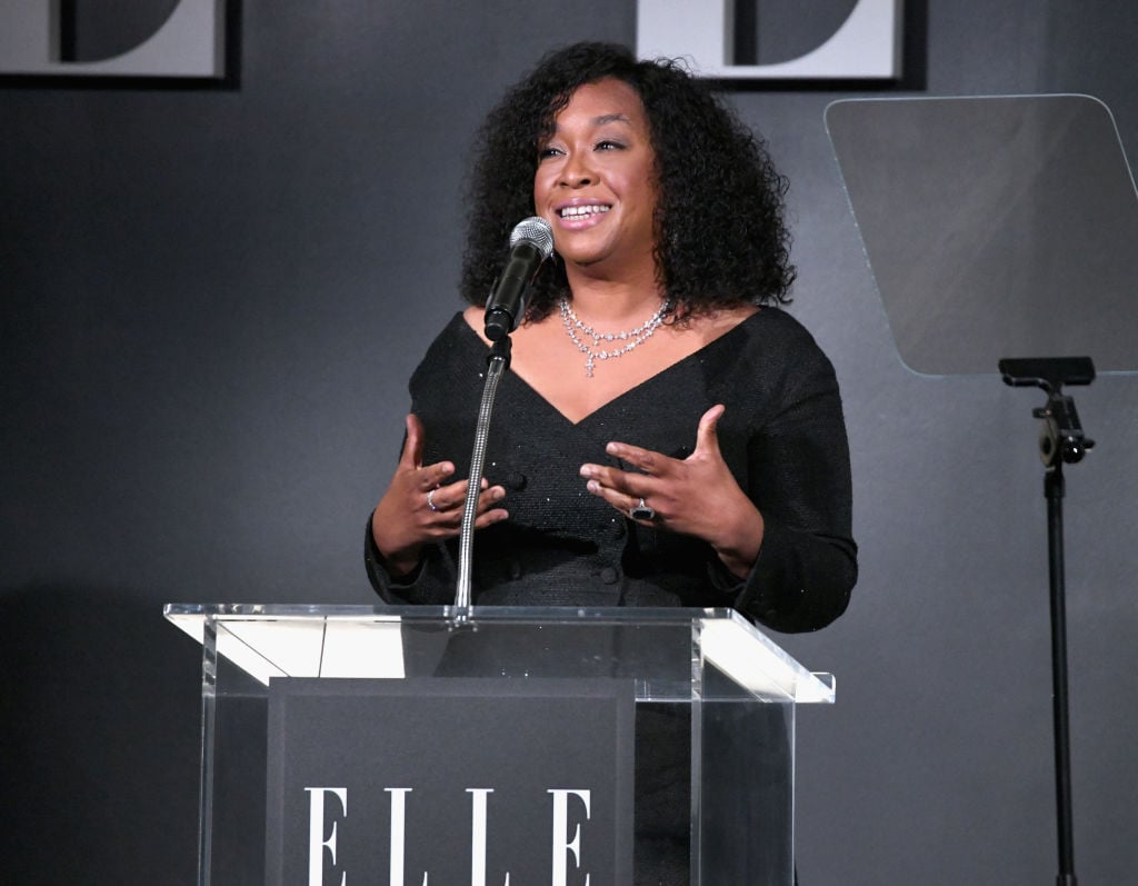 Shonda Rhimes speaks onstage during ELLE's 25th Annual Women In Hollywood Celebration