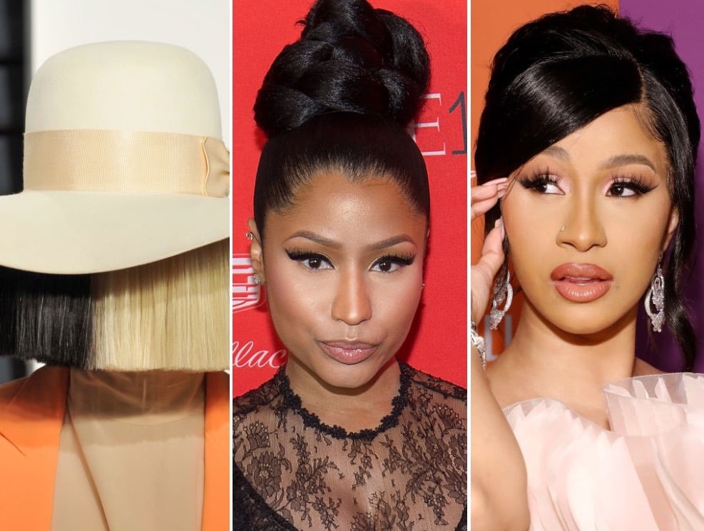 Sia, Nicki Minaj, and Cardi B