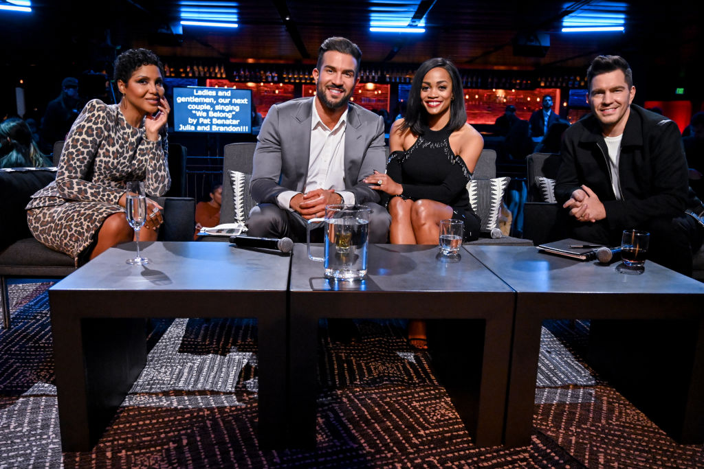 Rachel Lindsay and Bryan Abasolo, bestselling recording artist Andy Grammer and GRAMMY® Award winner Toni Braxton on "The Bachelor Presents: Listen to Your Heart" 