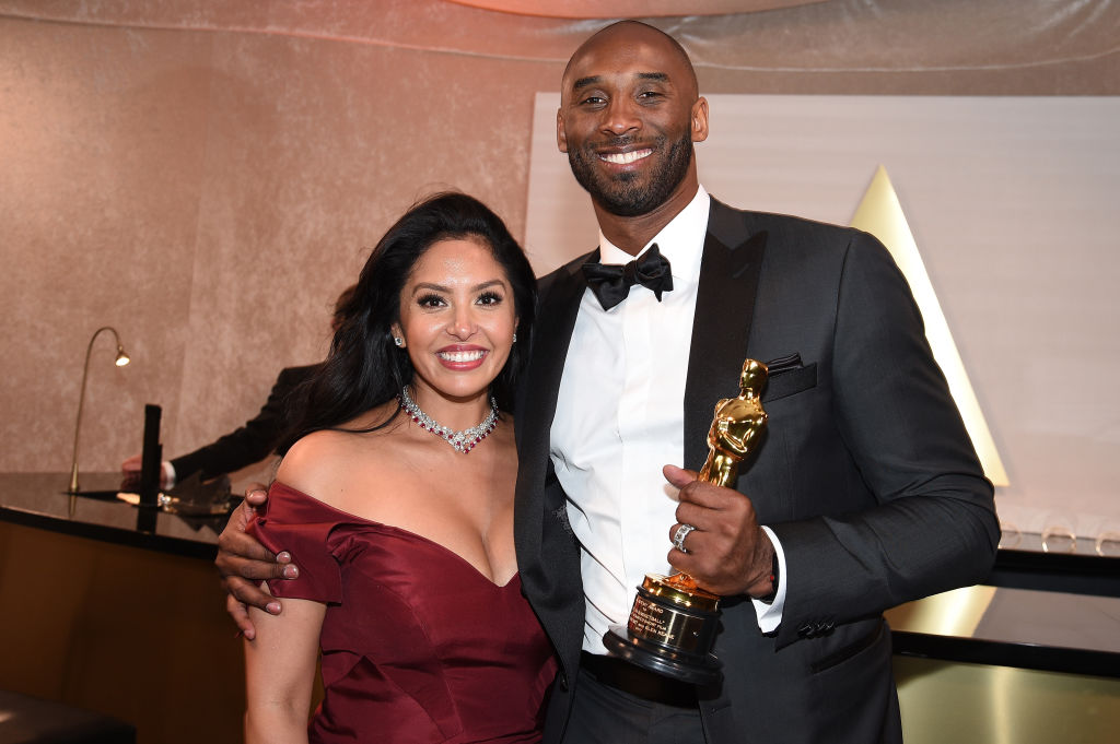 Vanessa Bryant and Kobe Bryant smiling