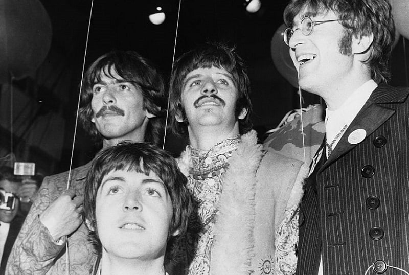 The Beatles pose together in 1967