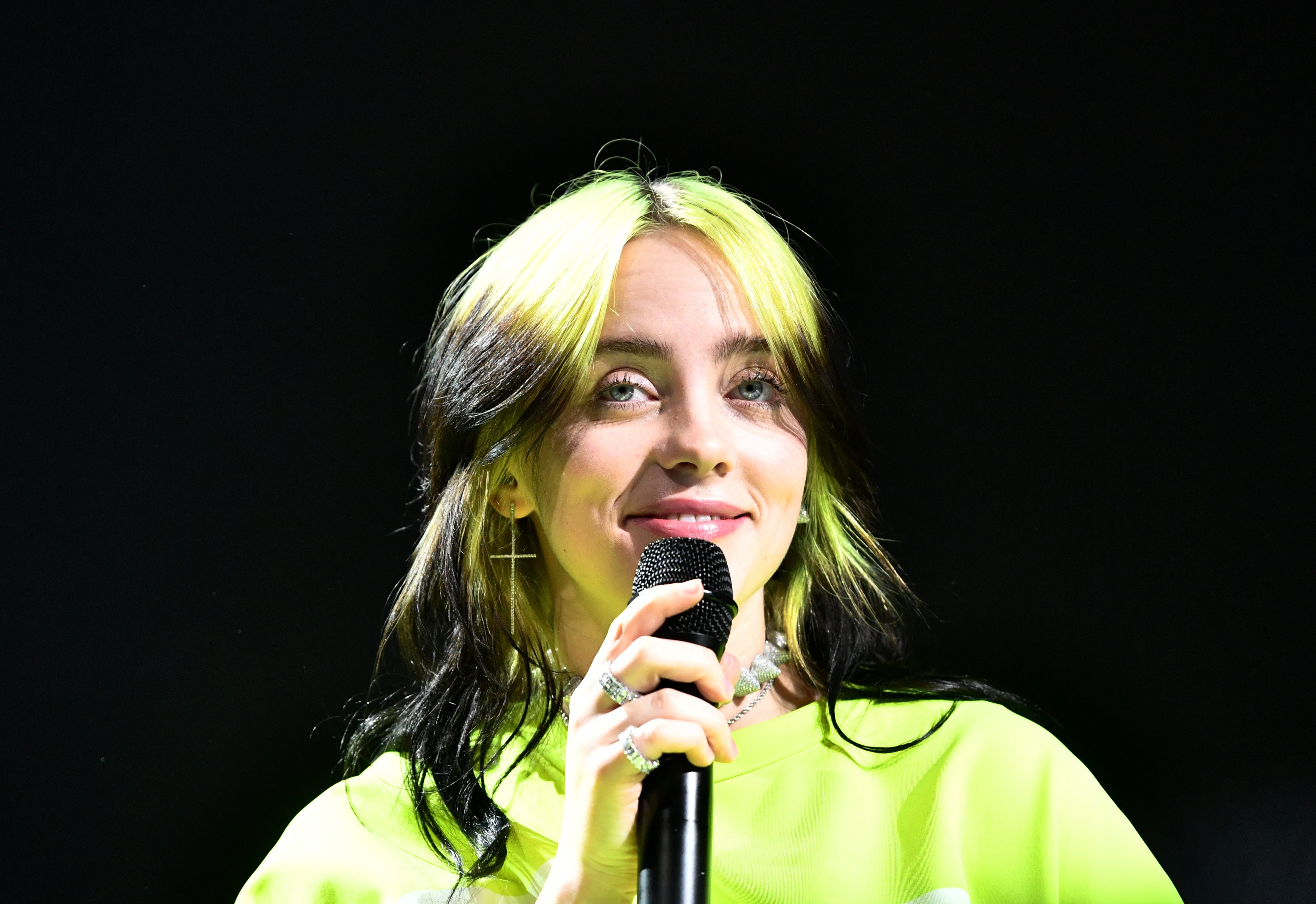 Billie Eilish performs onstage at Spotify Hosts "Best New Artist" Party at The Lot Studios on January 23, 2020 in Los Angeles, California. 