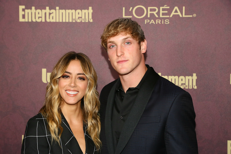Chloe Bennet and Logan Paul on the red carpet