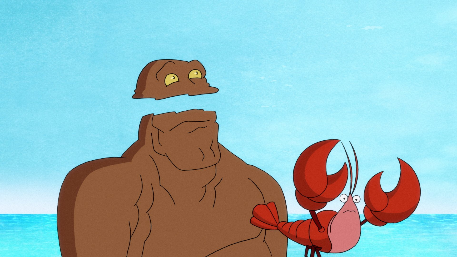 Clayman has a bit of a run-in with a lobster, 'Harley Quinn'