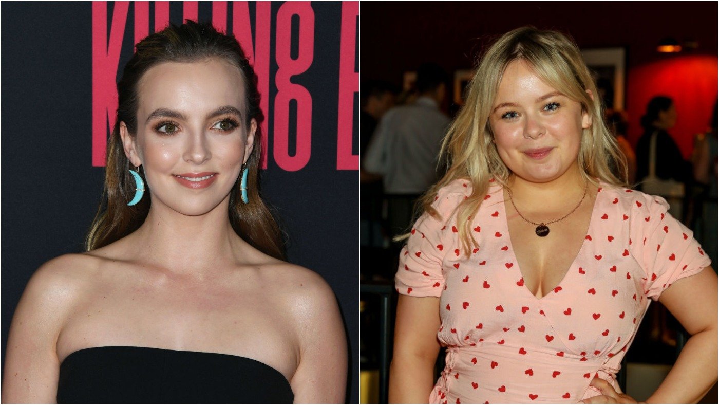 (L) Jodie Comer at the premiere of BBC America And AMC's "Killing Eve" Season 2 on April 01, 2019 / (R) Nicola Coughlan at a special screening and Q&A for new Channel 4 comedy "This Way Up" on July 2, 2019 in London, England