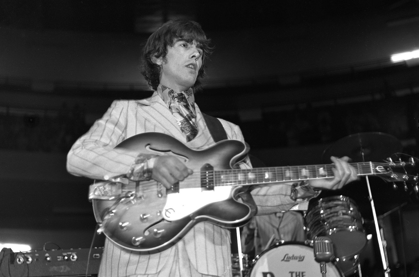 George Harrison on stage in 1966
