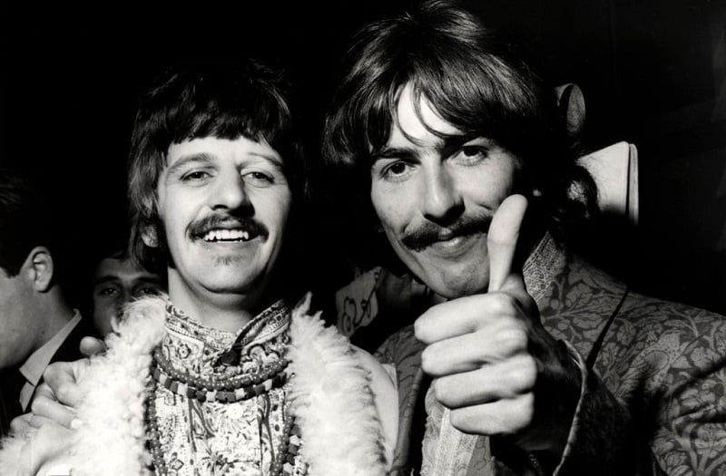 Ringo Starr and George Harrison in 1967