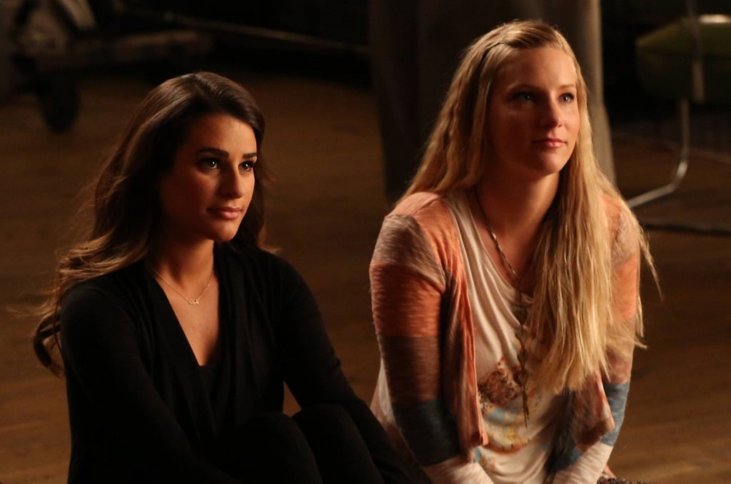 Lea Michele and Heather Morris in 'Glee'