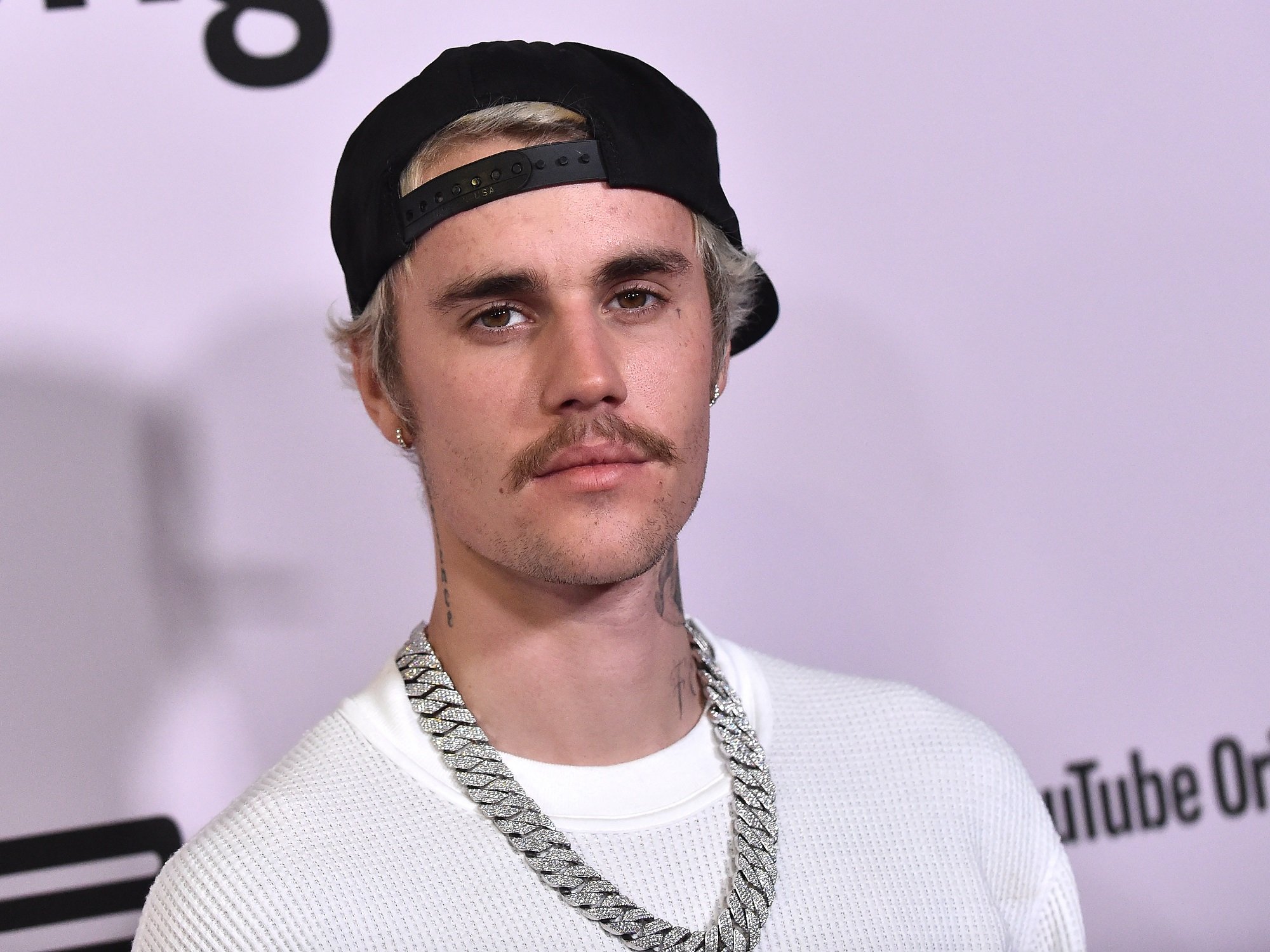 Justin Bieber arrives for YouTube Originals' 'Justin Bieber: Seasons' premiere in Los Angeles on January 27, 2020.