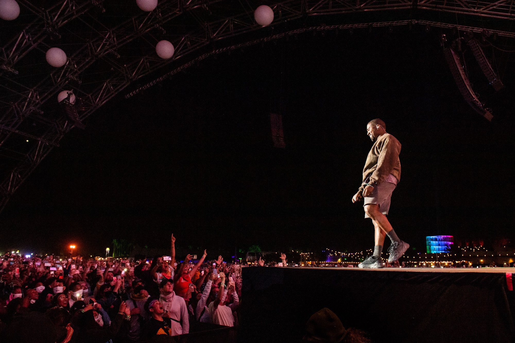 Kanye West performs onstage