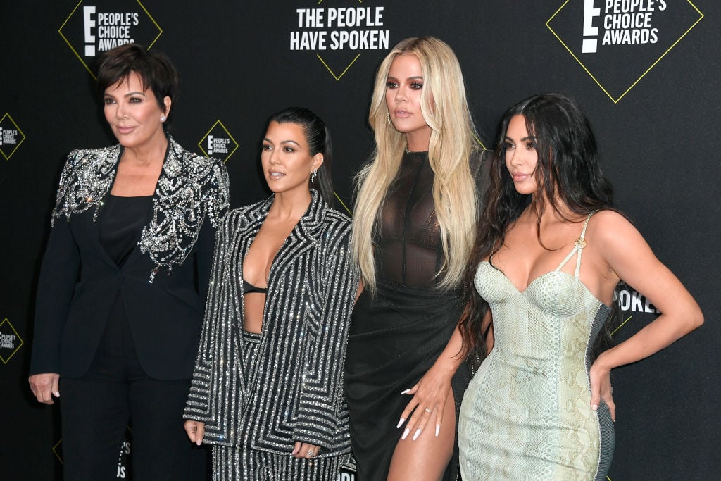 Kris Jenner, Kourtney Kardashian, Khloe Kardashian, and Kim Kardashian West attend the 2019 E! People's Choice Awards