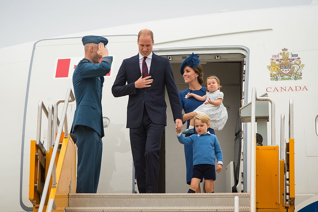 Prince William, Kate Middleton, Prince George, and Princess Charlotte arrive at Victoria International Airport