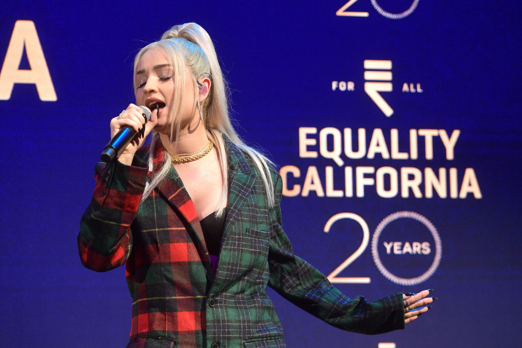 Kim Petras performs onstage during Equality California's Special 20th Anniversary Los Angeles Equality Awards on September 28, 2019.