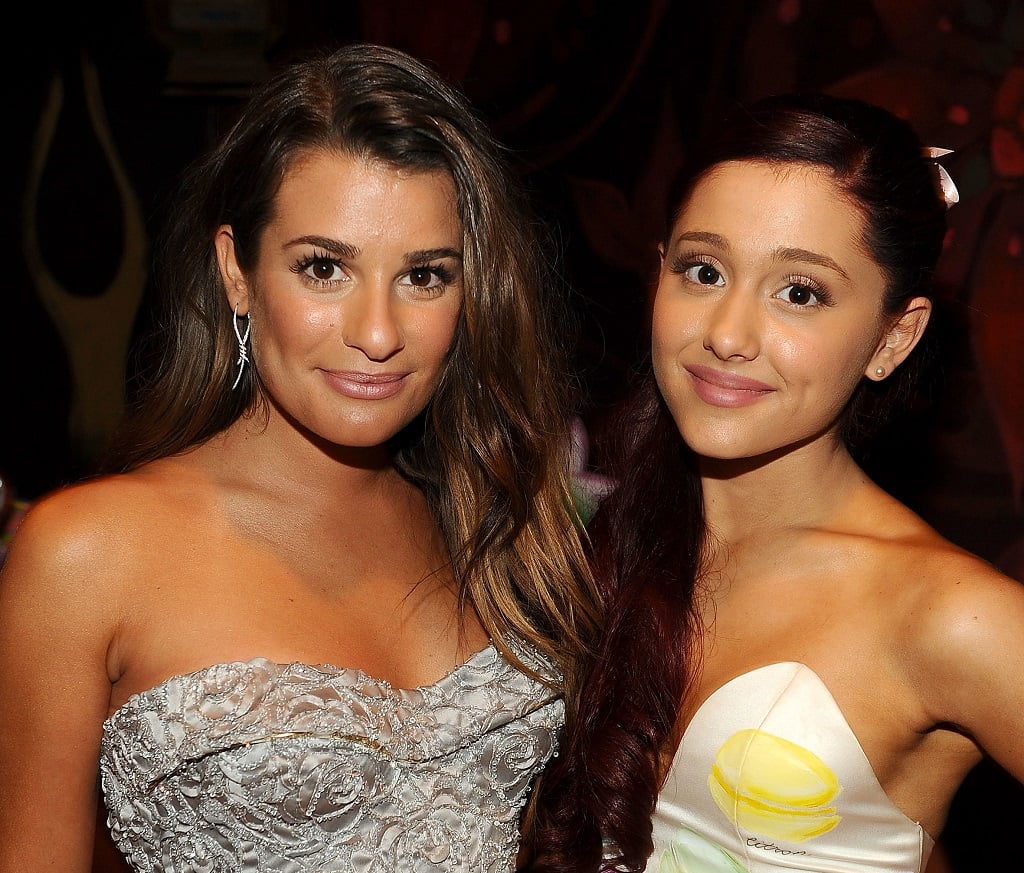 Lea Michele and Ariana Grande pose at the 2012 Teen Choice Awards