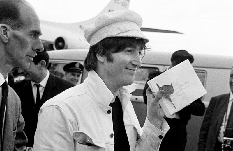 John Lennon at the airport
