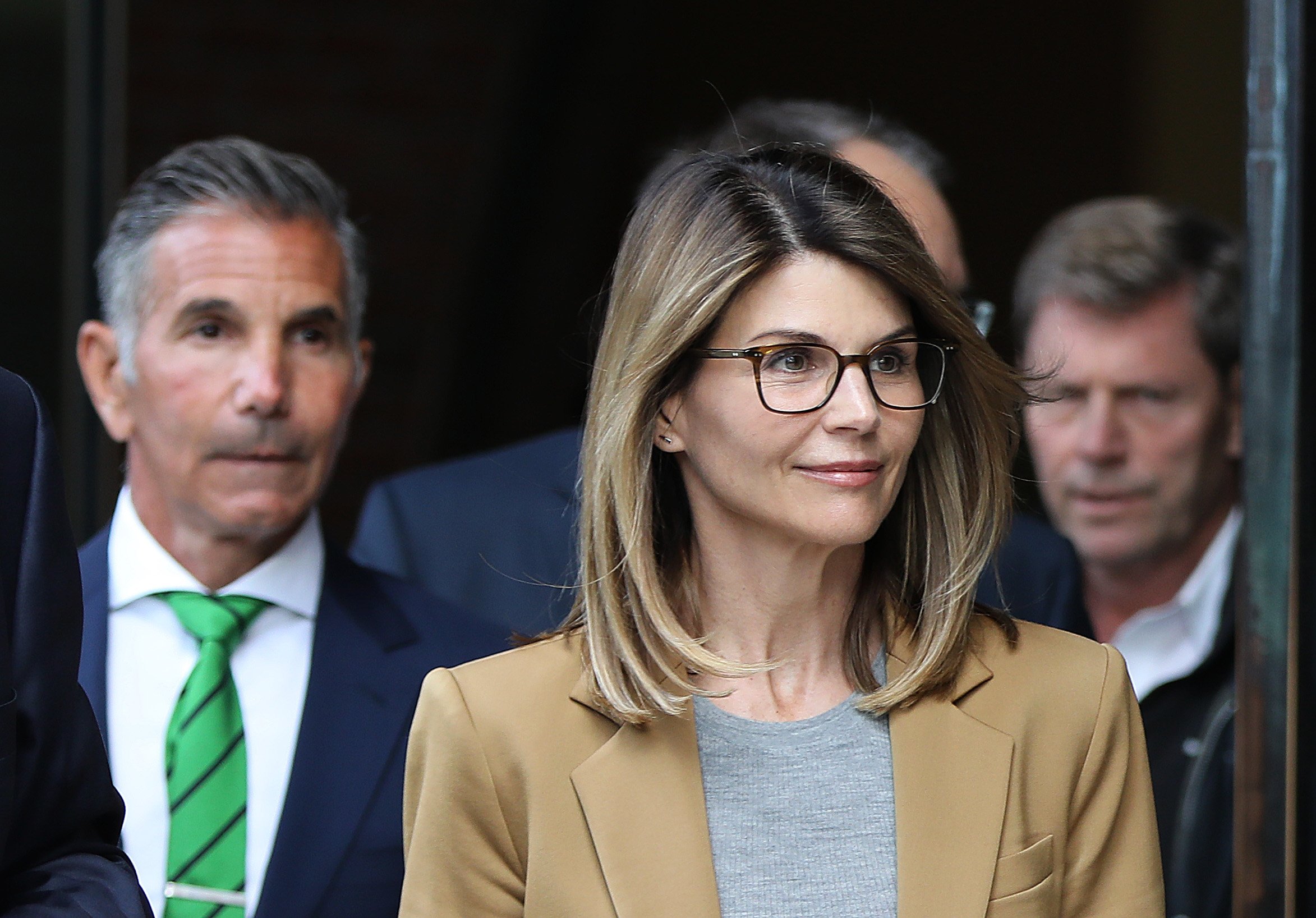 Lori Loughlin and Mossimo Giannulli leave court