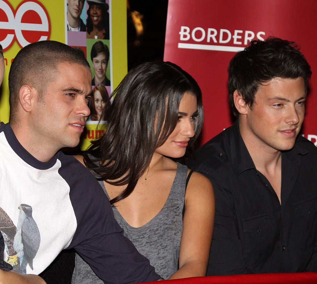 (L-R) Mark Salling, Lea Michele and Cory Monteith of 'Glee'