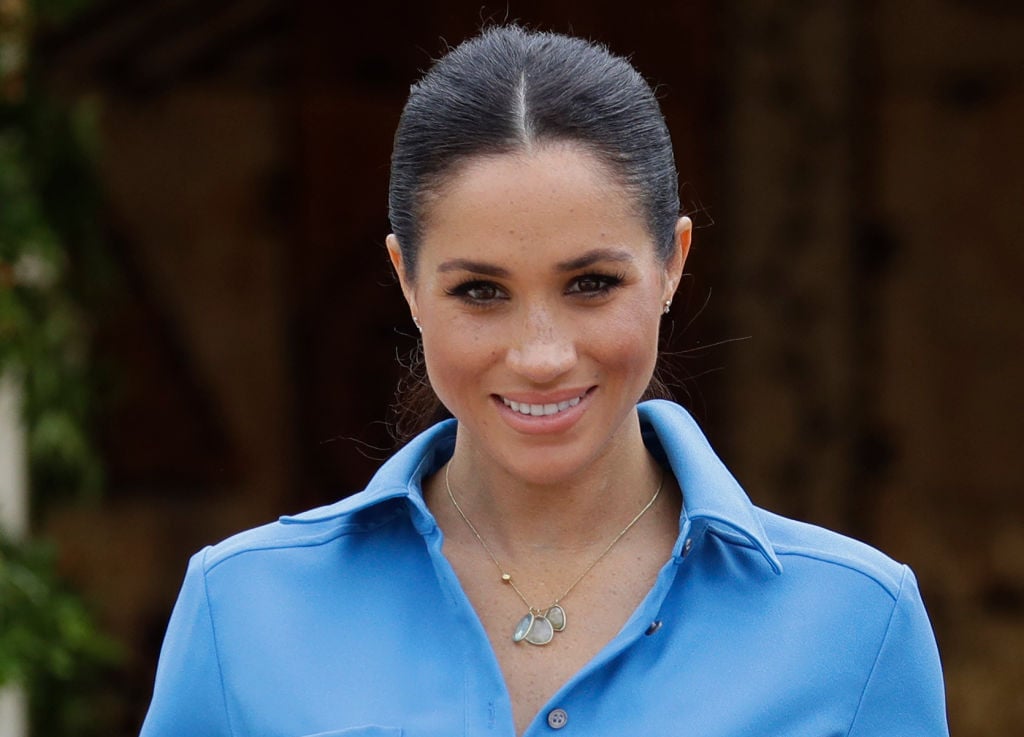 Meghan Markle during a visit to Tupou College in Tonga on the second day of the royal couple's visit to Tonga