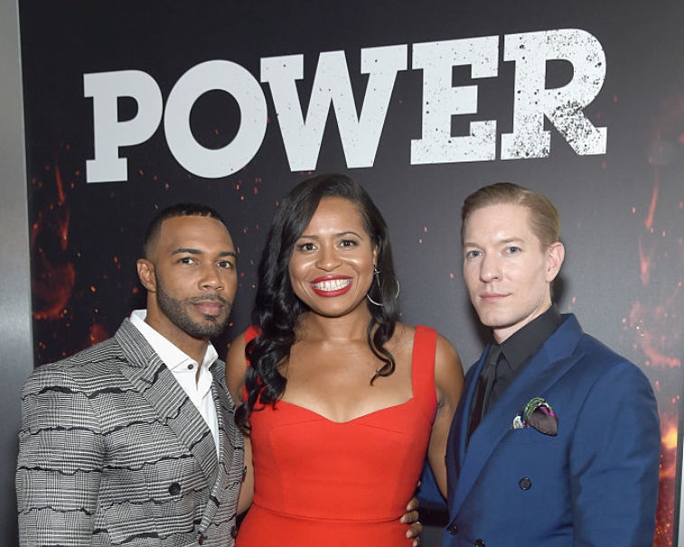 'Power' creator Courtney Kemp with Omari Hardwick and Joseph Sikora