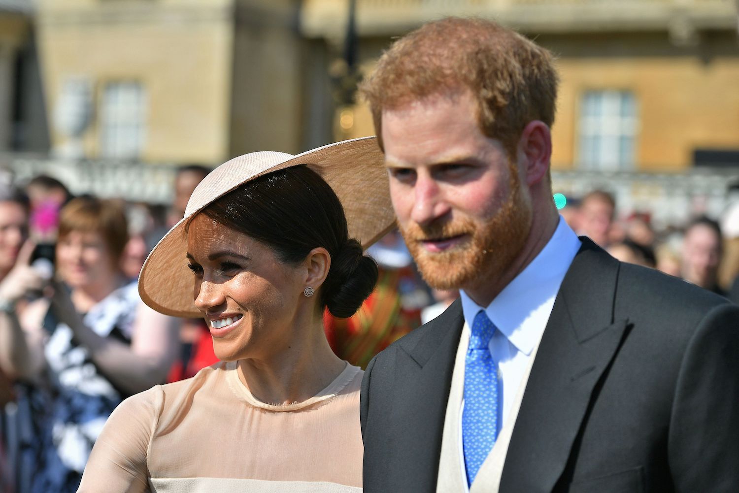 Prince Harry and Meghan Markle attend Prince Charles' 70th birthday garden party at Buckingham Palace