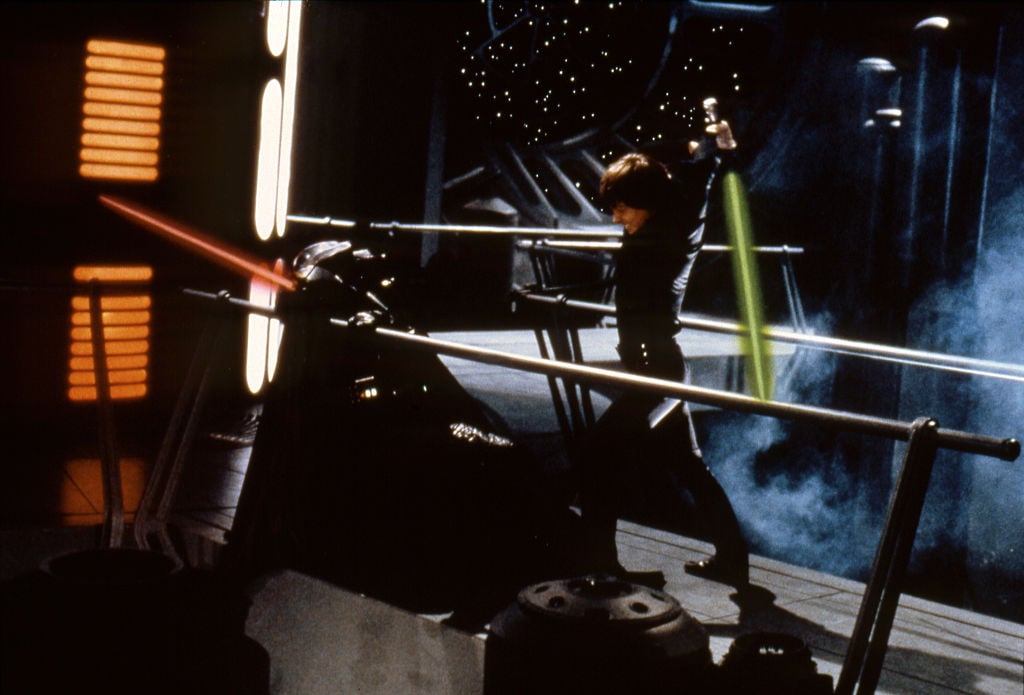 Darth Vader and Luke Skywalker face off in 'Star Wars: Episode VI - Return of the Jedi.' 