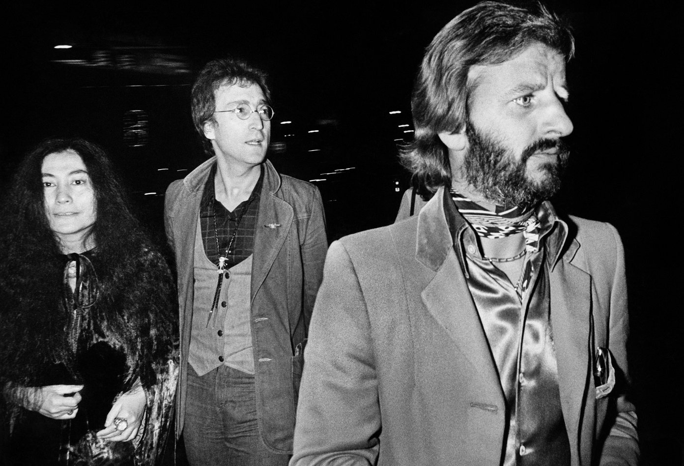 Yoko Ono, John Lennon and Ringo Starr in the '70s