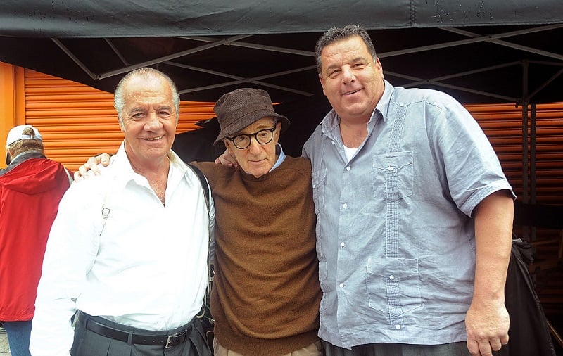 Tony Sirico and Steve Schirripa pose with Woody Allen