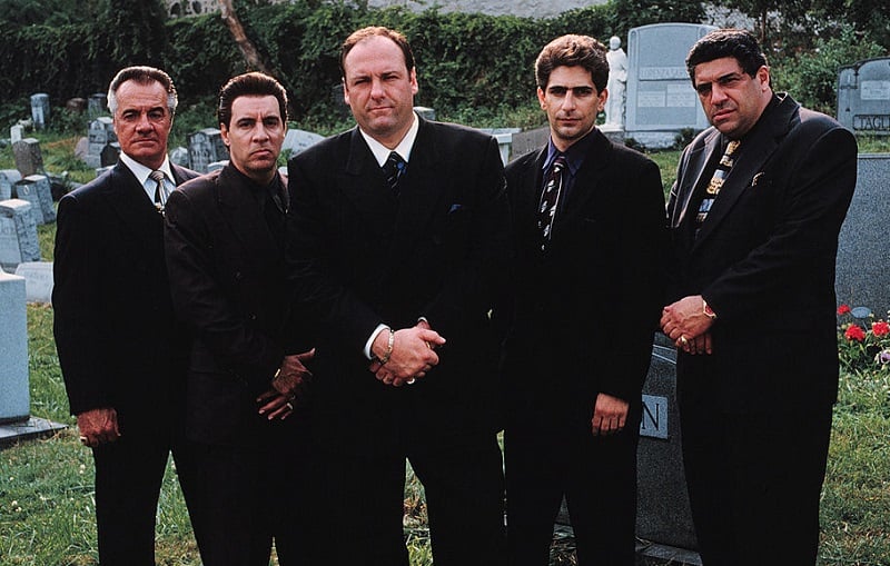 'Sopranos' cast at a Jersey City cemetery