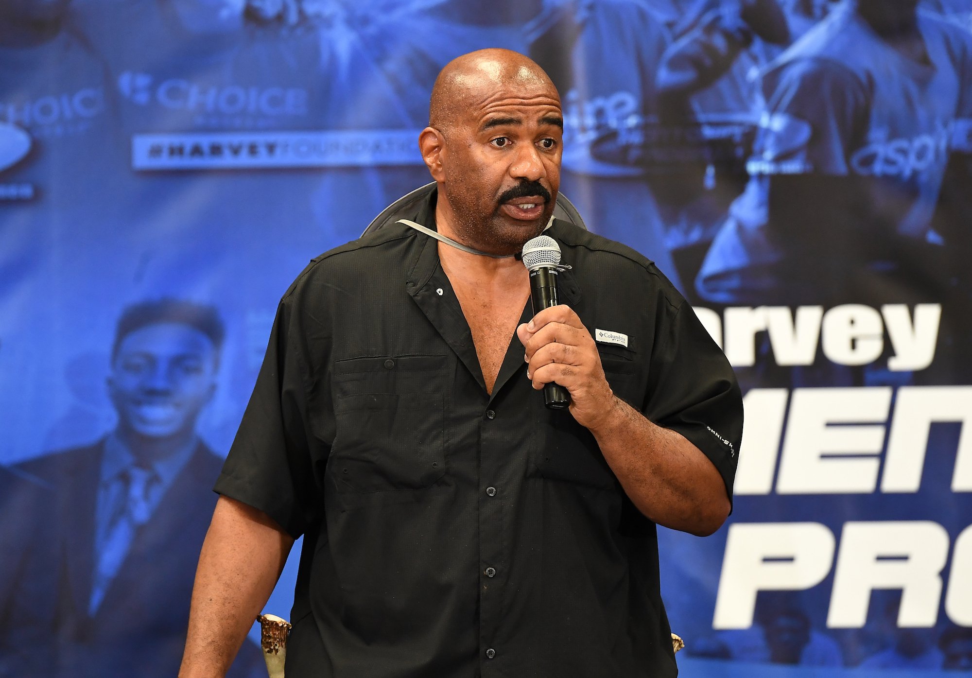 Steve Harvey  speaks onstage