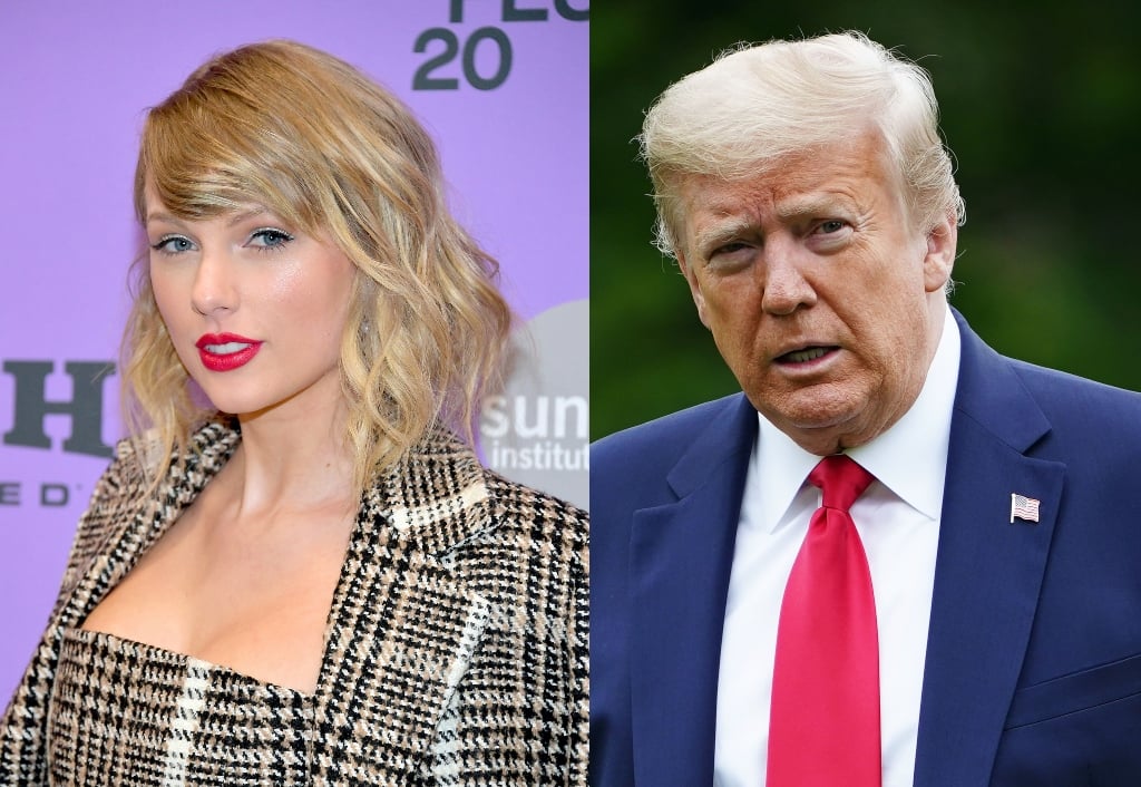 Taylor Swift Donald Trump composite image