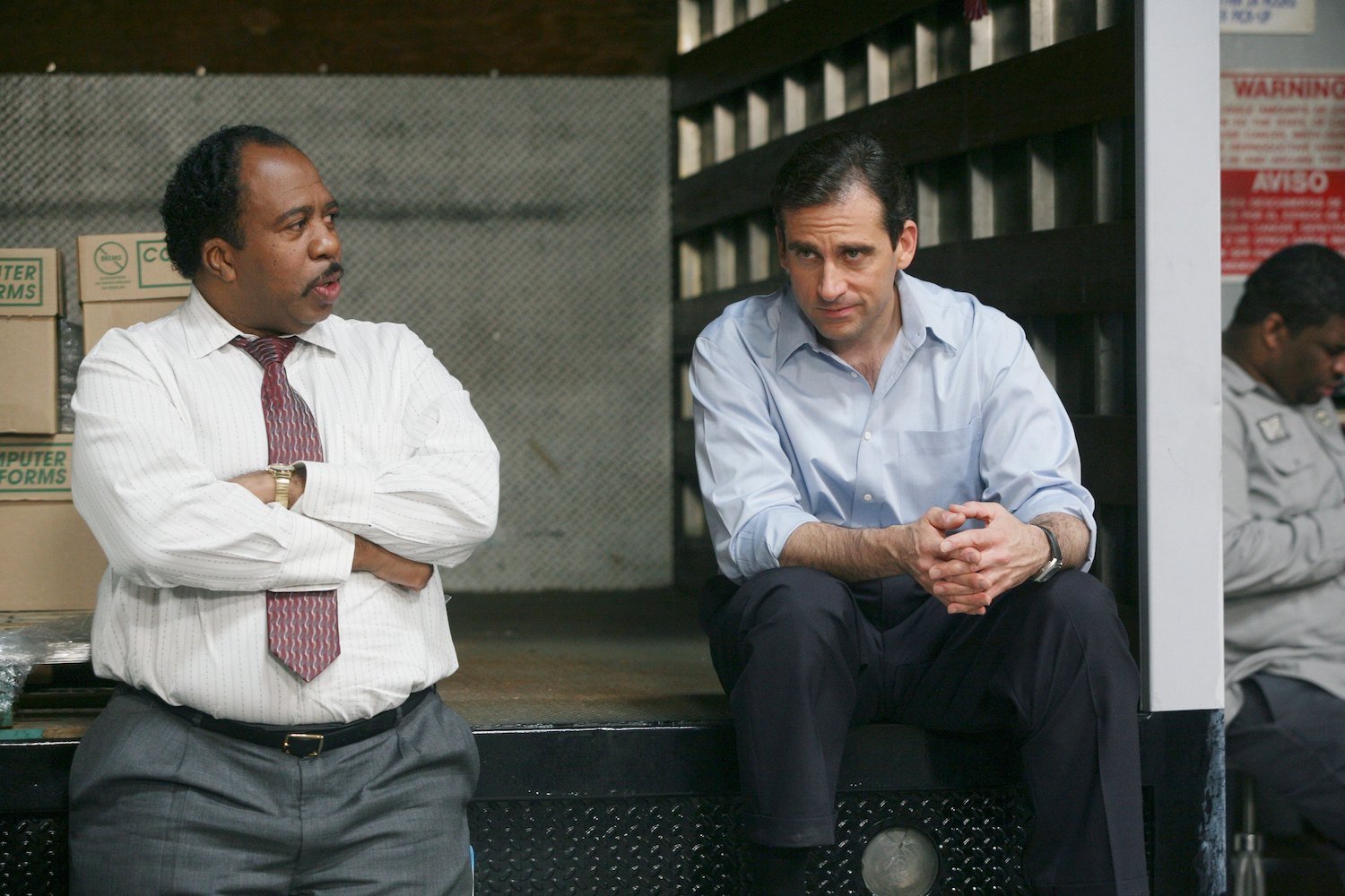 Leslie David Baker as Stanley Hudson and Steve Carell as Michael Scott on 'The Office'