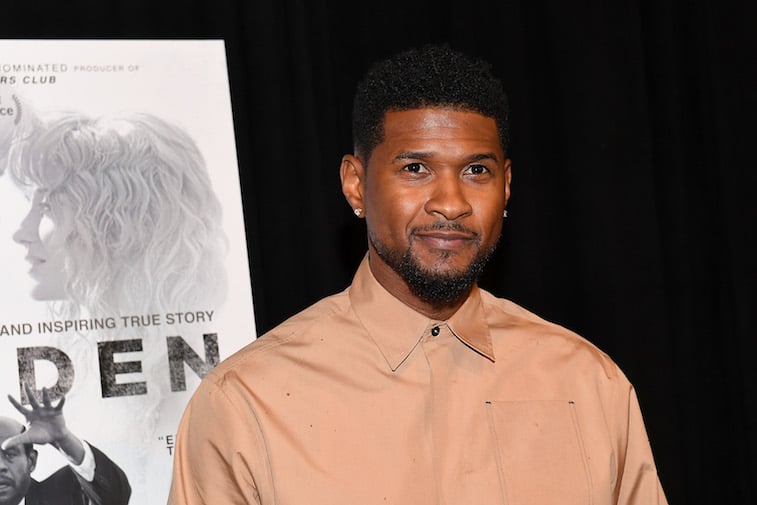 Usher on the red carpet