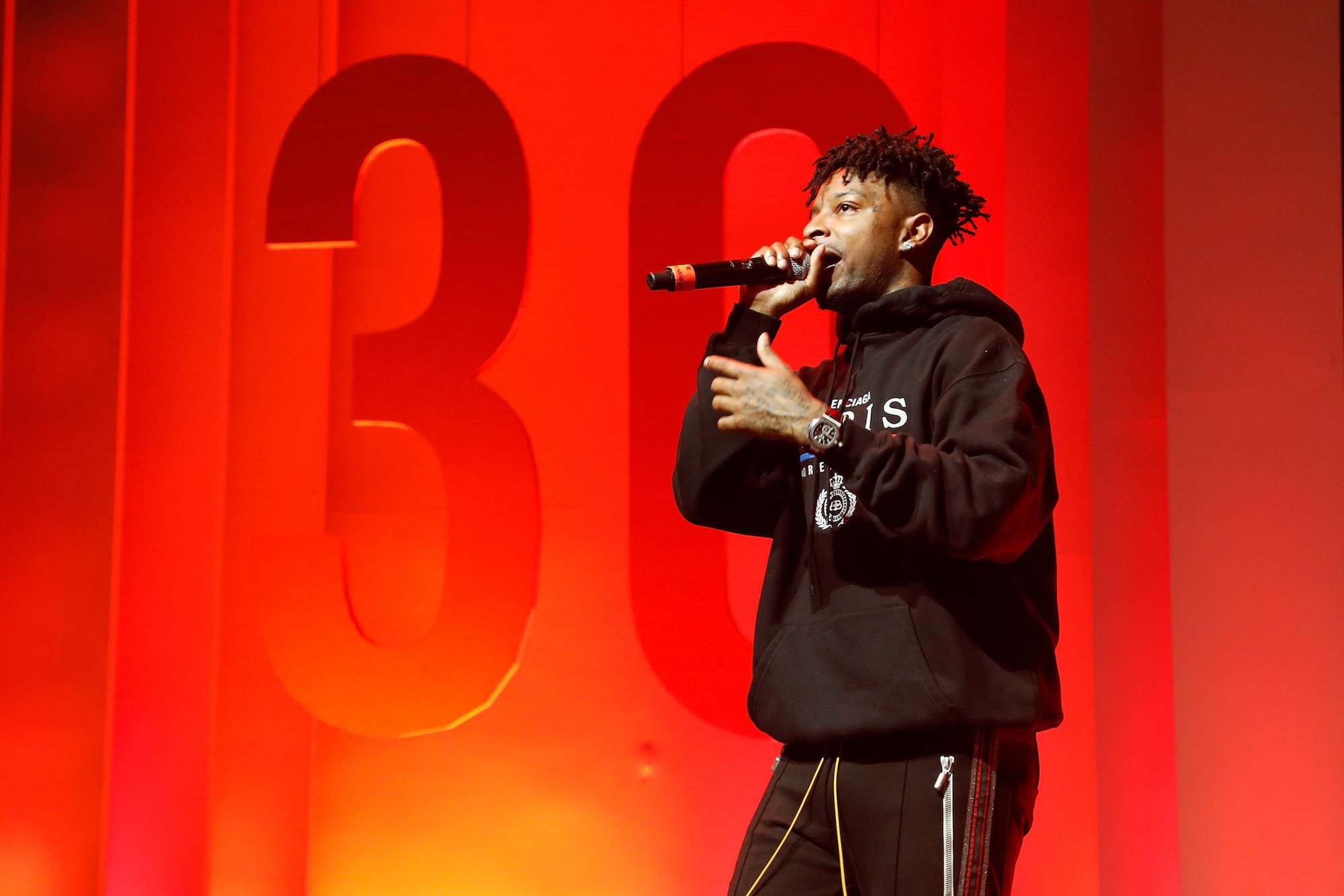 21 Savage performs onstage