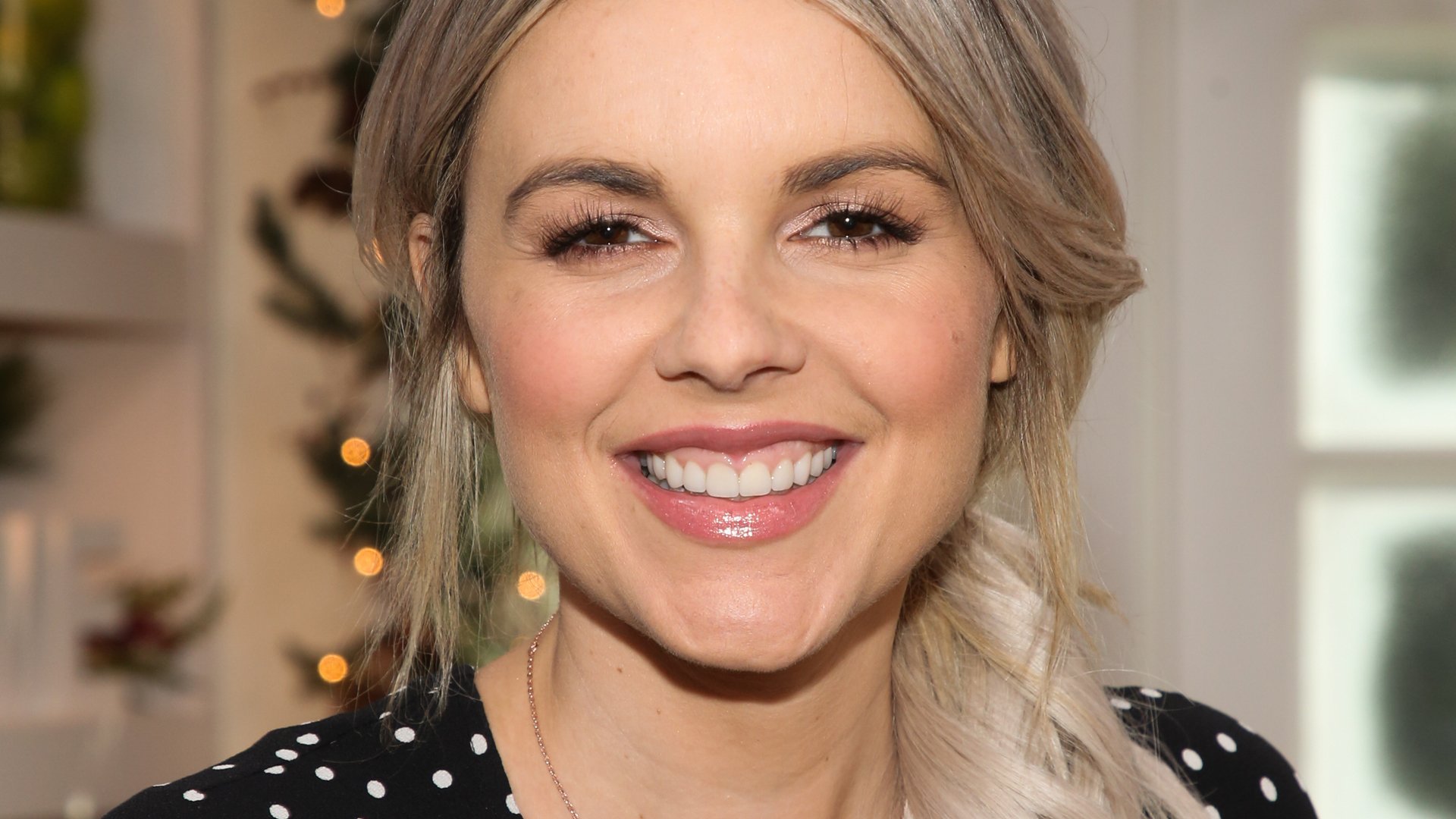 'The Bachelorette' star Ali Fedotowsky-Manno on the set of Hallmark Channel's "Home & Family" at Universal Studios Hollywood on October 29, 2019 in Universal City, California. 