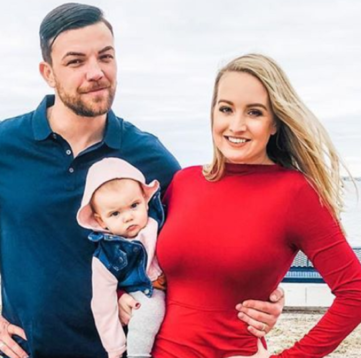 Elizabeth Potthast Castravet, Andrei Castravet, and baby Eleanor