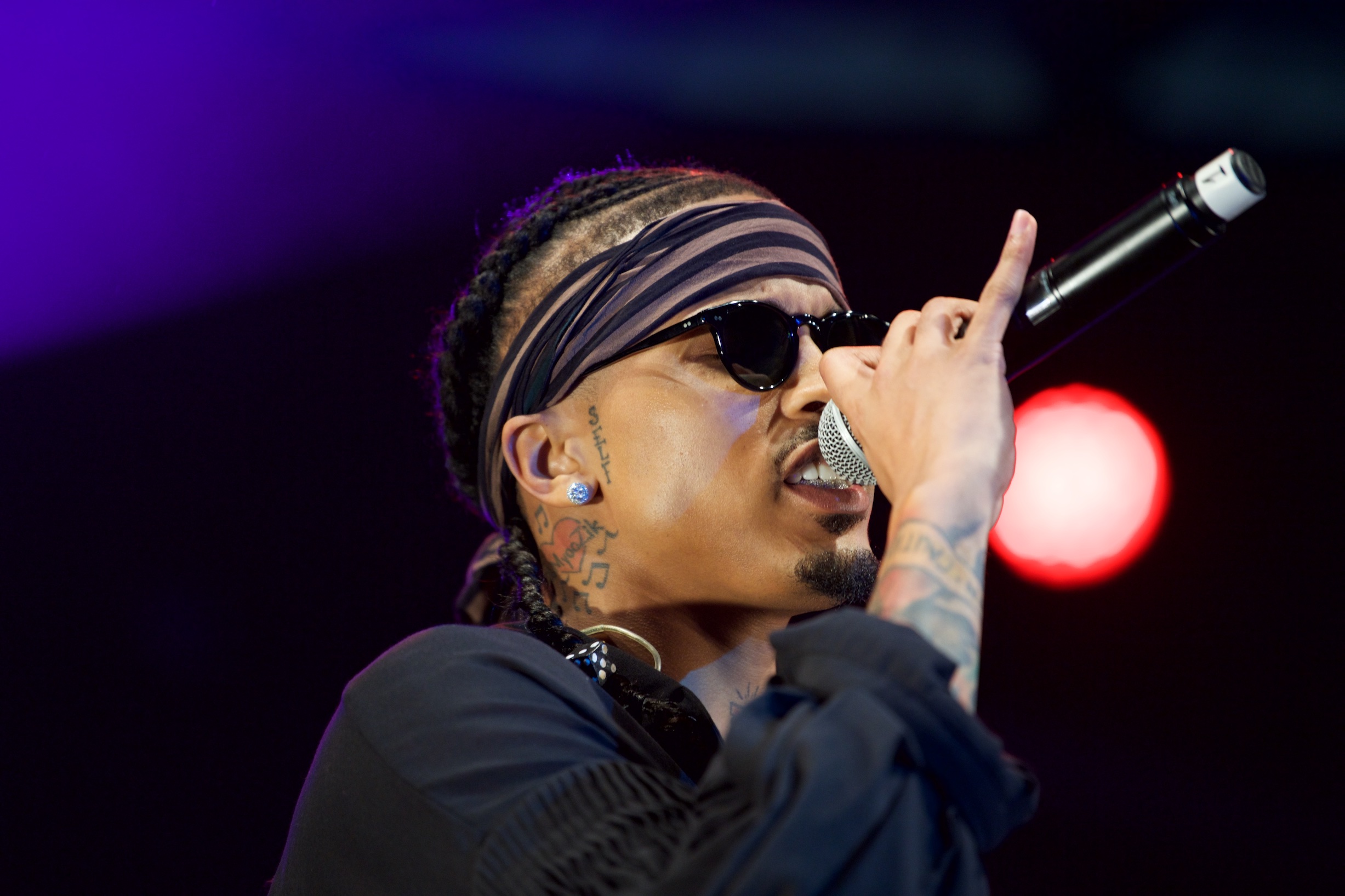 Record Producer August Alsina performs at the Los Angeles Soul Music Festival at Exposition Park