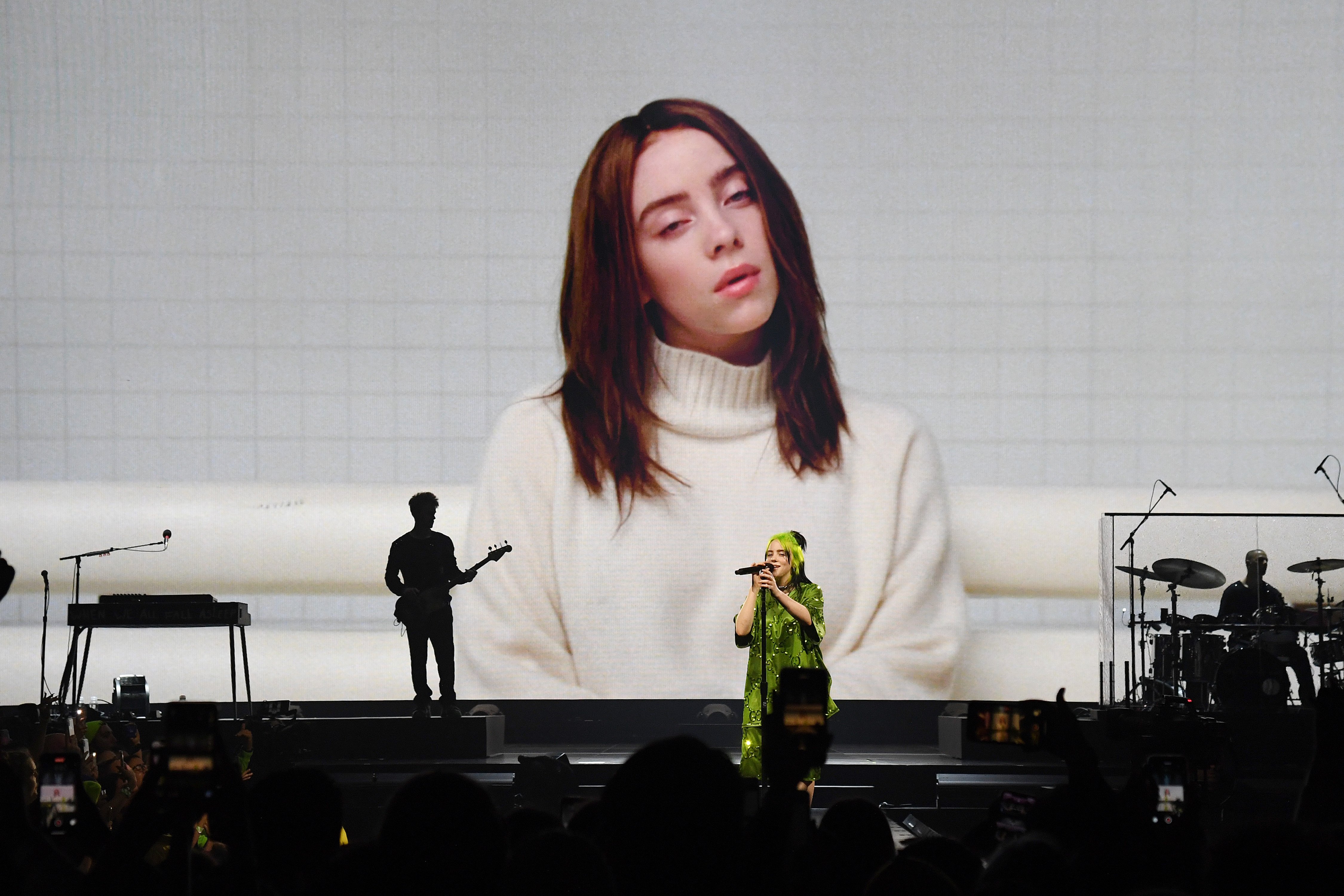 Billie Eilish performs live on stage at Billie Eilish 'Where Do We Go?' World Tour Kick Off 