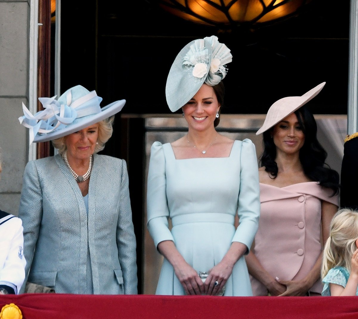Camilla Parker Bowles, Kate Middleton, and Meghan Markle