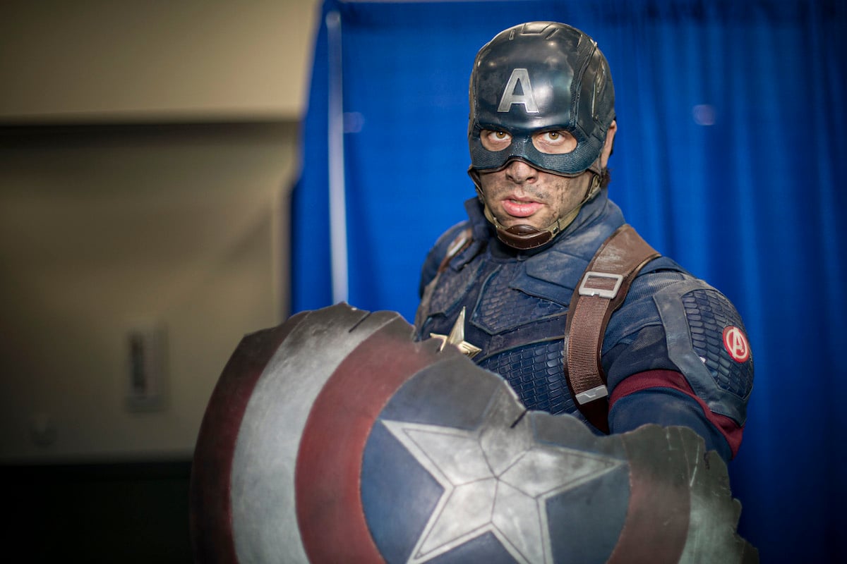 Cosplayer Griffin Reina as Captain America at San Diego Comic-Con