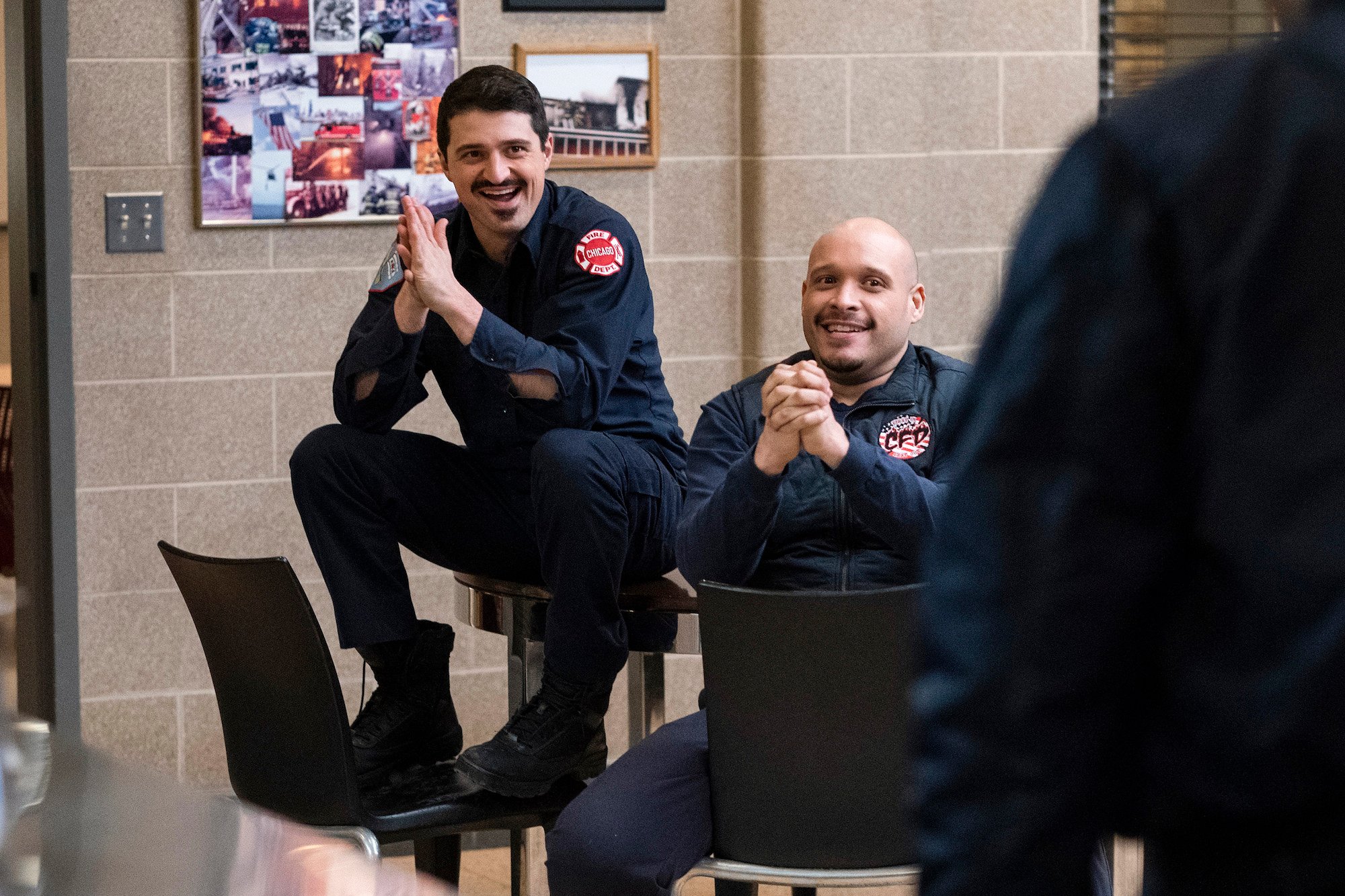 Yuri Sardarov as Brian "Otis" Zvonecek, Joe Minoso as Joe Cruz smiling