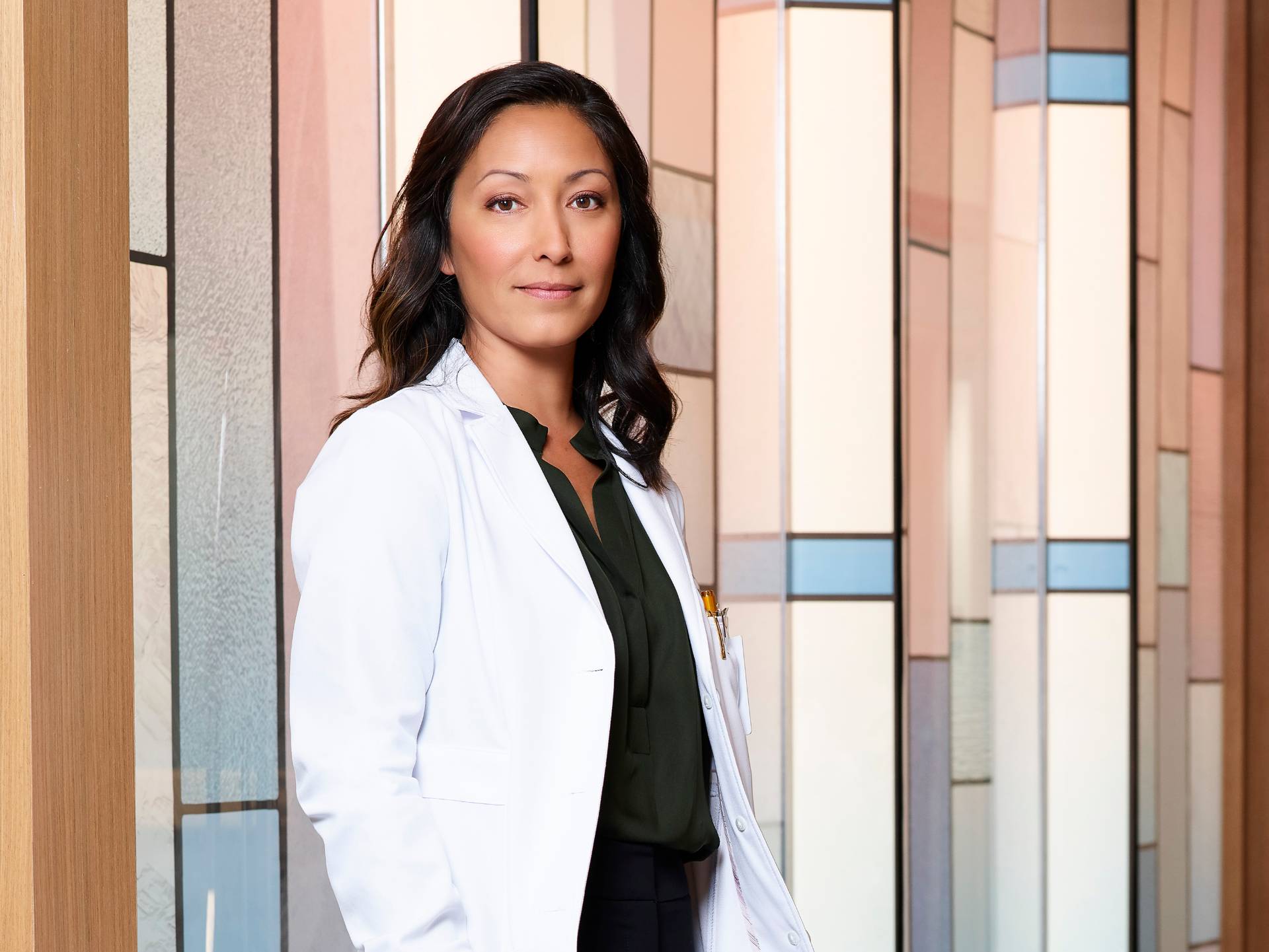 Christina Chang on the set of The Good Doctor | Craig Sjodin/Walt Disney Television via Getty Images