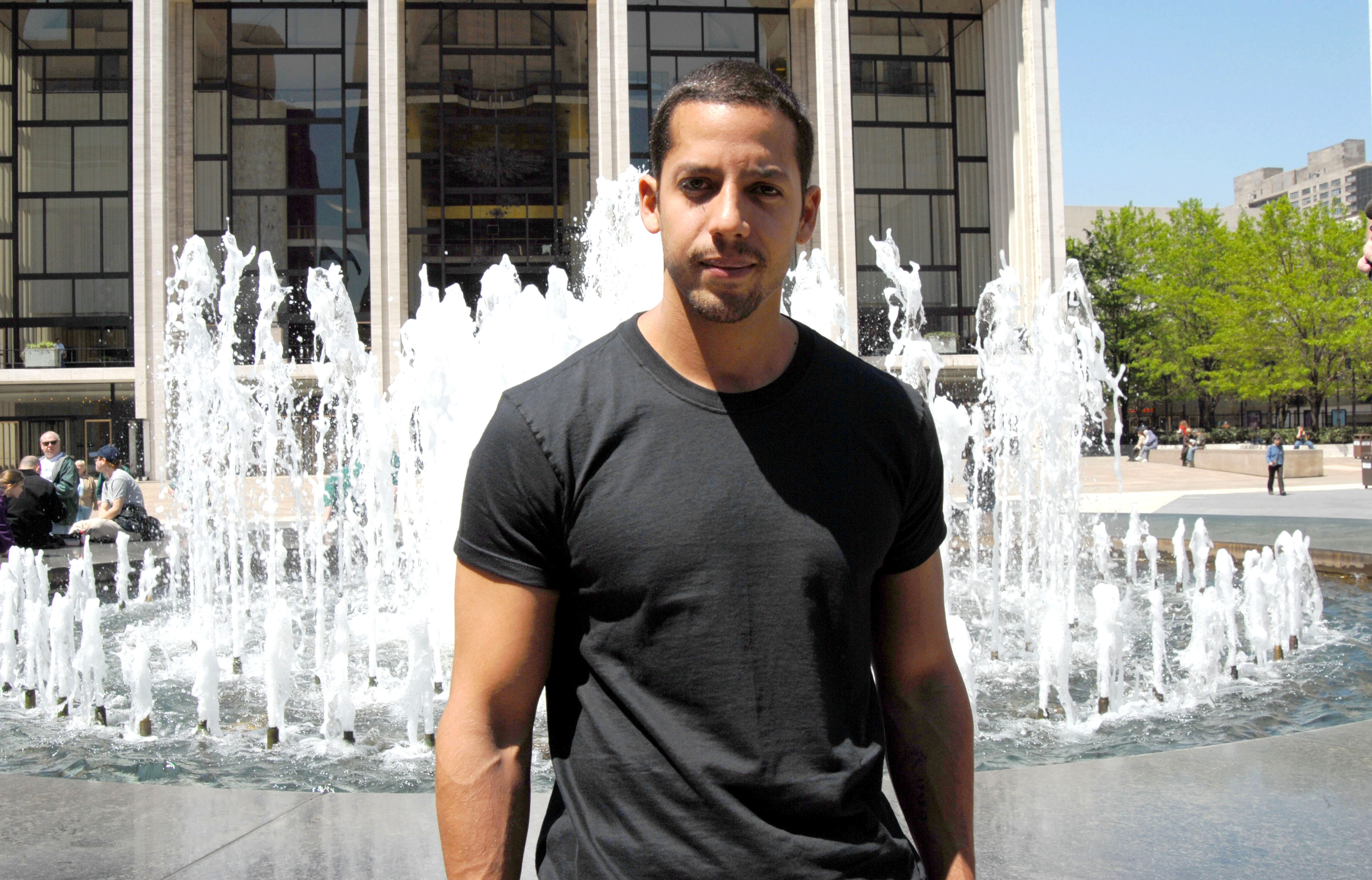 David Blaine at a press confrence