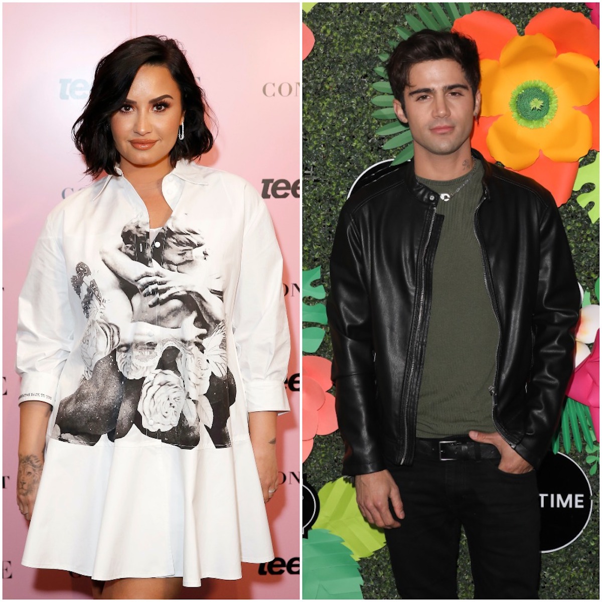 (L-R) Demi Lovato, Max Ehrich